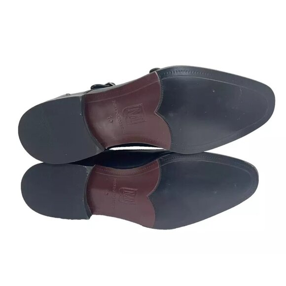 New! Bruno Magli Dali Monk Strap Loafer Black Leather Size 10 M DD405 main image 9